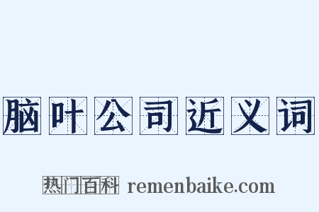 脑叶公司近义词是什么意思的图片